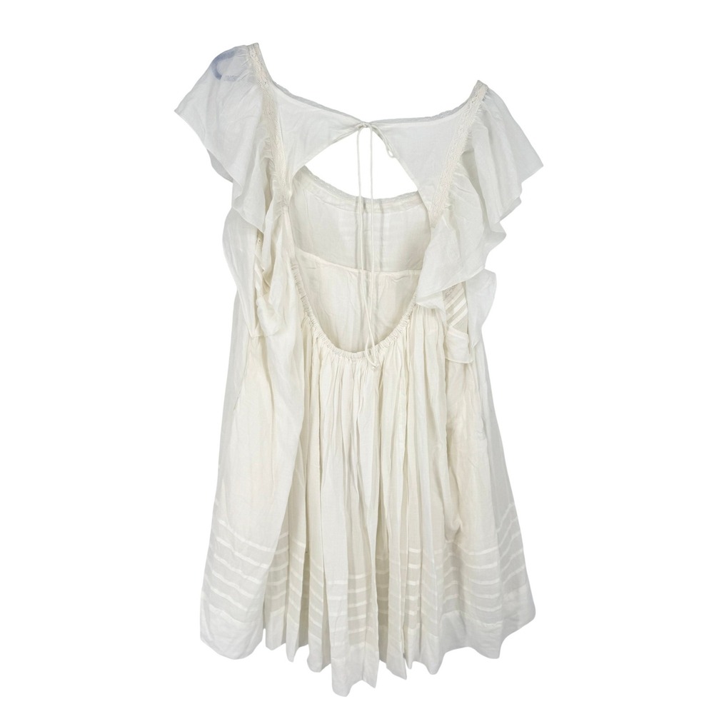 NEW Free People Ivory Haley Voile & Lace Trapeze Mini Dress XL Boho OB1227471 - Picture 5 of 12